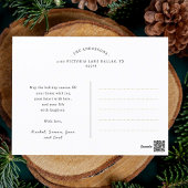 赤と白のメリークリスマスフォト シーズンポストカード