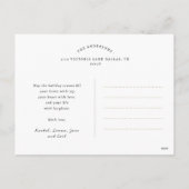 赤と白のメリークリスマスフォト シーズンポストカード (裏面)