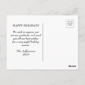 赤と白のメリークリスマスボールオーナメント ポストカード (裏面)