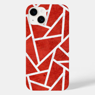 赤と白のモザイク模様 Case-Mate iPhone 14ケース