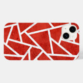 赤と白のモザイク模様 Case-Mate iPhoneケース (裏面 (横))