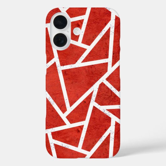赤と白のモザイク模様 Case-Mate iPhoneケース (裏面)