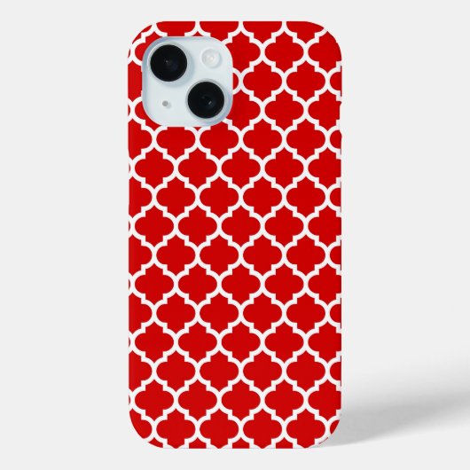 赤と白のモロッコ四つ葉模様 #5 Case-Mate iPhoneケース (裏面)