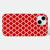 赤と白のモロッコ四つ葉模様 #5 Case-Mate iPhoneケース (裏面 (横))