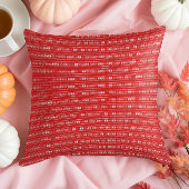 赤と白のラインがアクセントのクッション アクセントクッション