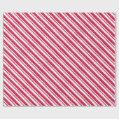赤と白のラッストライプのピング紙 ラッピングペーパー (フラット)