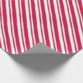 赤と白のラッストライプのピング紙 ラッピングペーパー (角)