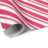 赤と白のラッストライプのピング紙 ラッピングペーパー (ロールコーナー)