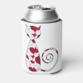 赤と白のラブキャット 缶クーラー (缶裏面)