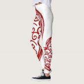 赤と白のレギンス レギンス (左)