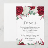 赤と白のローズセット15 詳細カード 招待状 (正面/裏面)