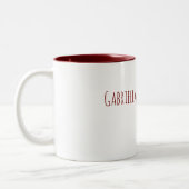 赤と白のローラースケート ツートーンマグカップ (左)
