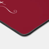 赤と白のヴィンテージ美しい庭の花 デスクマット (コーナー)