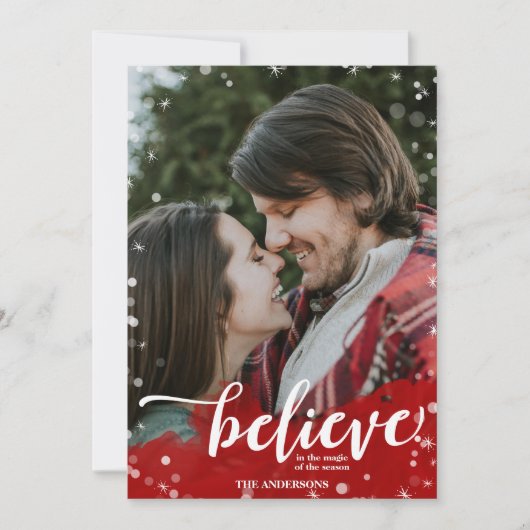 赤と白の信じ輝きの魔法 招待状 (正面)