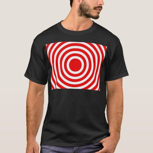 赤と白の円 Tシャツ (正面)