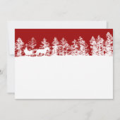 赤と白の冬のクリスマスパーティー 招待状 (裏面)