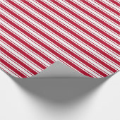 赤と白の包装紙はとの縞で飾ります ラッピングペーパー (角)