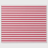 赤と白の包装紙はとの縞で飾ります ラッピングペーパー (フラット)