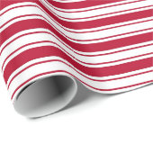 赤と白の包装紙はとの縞で飾ります ラッピングペーパー (ロールコーナー)