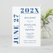 赤と白の卒業パーティー 招待状 (スタンド正面)