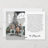 赤と白の喜び書道写真クリスマスカード シーズンカード (裏面)