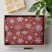 赤と白の大きな雪の結晶 薄葉紙 (ギフト)