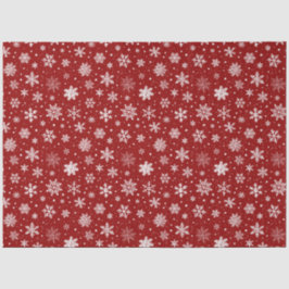 赤と白の大きな雪の結晶 薄葉紙
