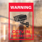 赤と白の太い警告セキュリティメタルAフレーム ウィンドウサイン (シート2)