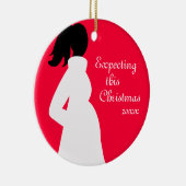 赤と白の妊娠のオーナメント セラミックオーナメント (右)
