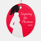 赤と白の妊娠のオーナメント セラミックオーナメント (左)