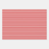 赤と白の対角ストライプのクリスマス ラッピングペーパーシート (正面2)