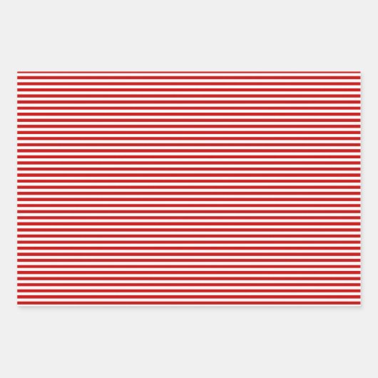 赤と白の対角ストライプのクリスマス ラッピングペーパーシート (正面2)