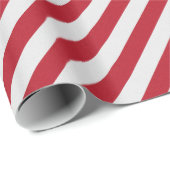 赤と白の対角線のストライプな包装紙 ラッピングペーパー (ロールコーナー)