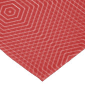 赤と白の幾何学模様のライン テーブルクロス (アングル)