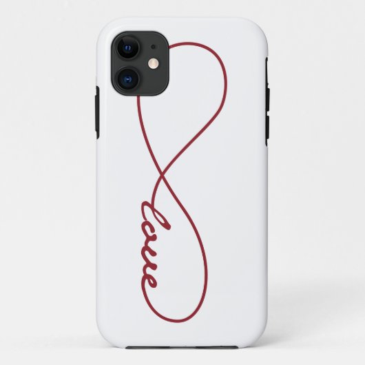 赤と白の愛インフィニティiPhoneケース Case-Mate iPhoneケース (裏面)