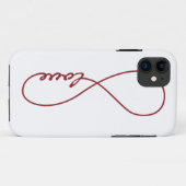 赤と白の愛インフィニティiPhoneケース Case-Mate iPhoneケース (裏面(横))