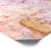 赤と白の抽象芸術グンギー絵画ズ ポスター (角)