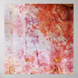 赤と白の抽象芸術グンギー絵画ズ ポスター