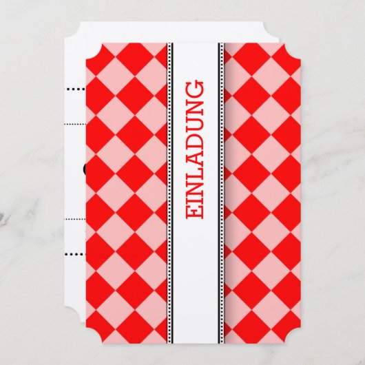 赤と白の招待状 招待状 (正面/裏面)