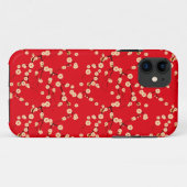 赤と白の日本の桜の模様 Case-Mate iPhoneケース (裏面(横))