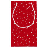 赤と白の星のパターンのマッチング抱き枕 スモールペーパーバッグ (裏面)