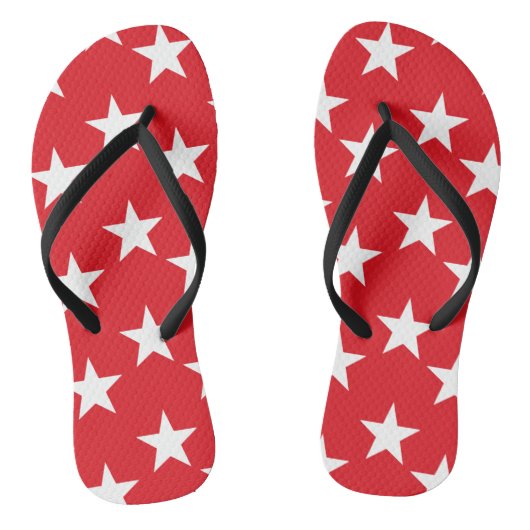 赤と白の星のビーチサンダル ビーチサンダル (ソール)