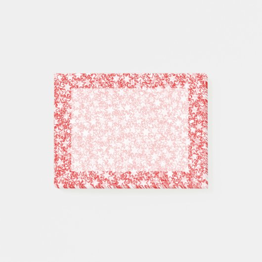 赤と白の星の団結心は色を遊ばします ポストイット (正面)