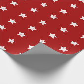 赤と白の星 ラッピングペーパー (角)