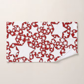 赤と白の星、星、星 バスタオルセット (ハンドタオル)