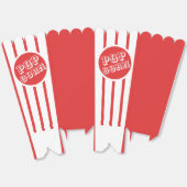 赤と白の映画ストライプのポップコーン フェイバーボックス (見開き)