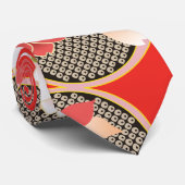 赤と白の桜日本の着物 ネクタイ (ロール)