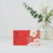 赤と白の桜日本の着物 名刺 (スタンド正面)
