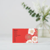 赤と白の桜日本の着物 名刺 (スタンド正面)