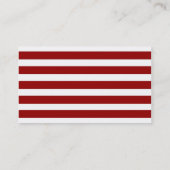 赤と白の横のストライプなパターン 名刺 (裏面)